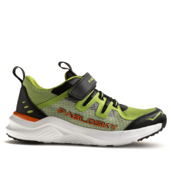 Zapatillas deporte Pablosky verdes con cierre de velcro y crodón elástico - Querol online