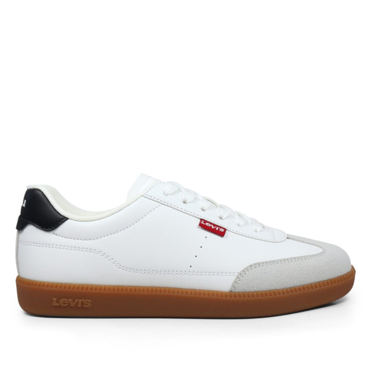 Zapatillas deporte Levi's jackson blancas con suela caramelo - Querol online