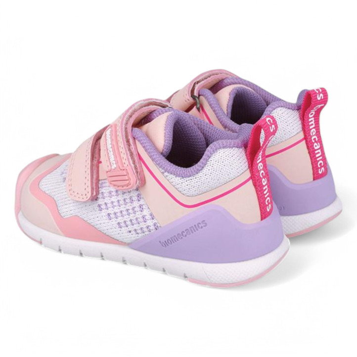 ZAPATILLAS DEPORTE BIOMECANICS DE NIñA BLANCO Y ROSA 252131B - Querol online