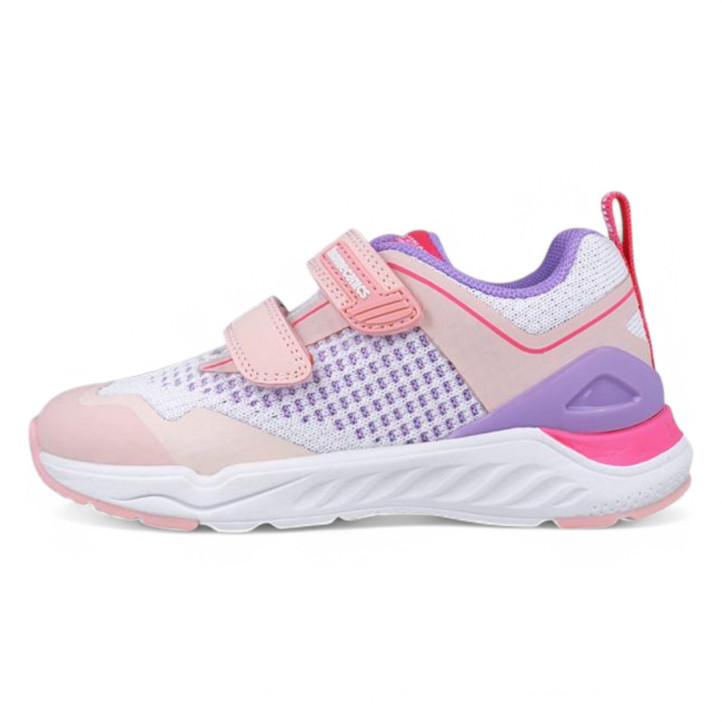 ZAPATILLAS DEPORTE BIOMECANICS DE NIñA BLANCO Y ROSA 252270B - Querol online