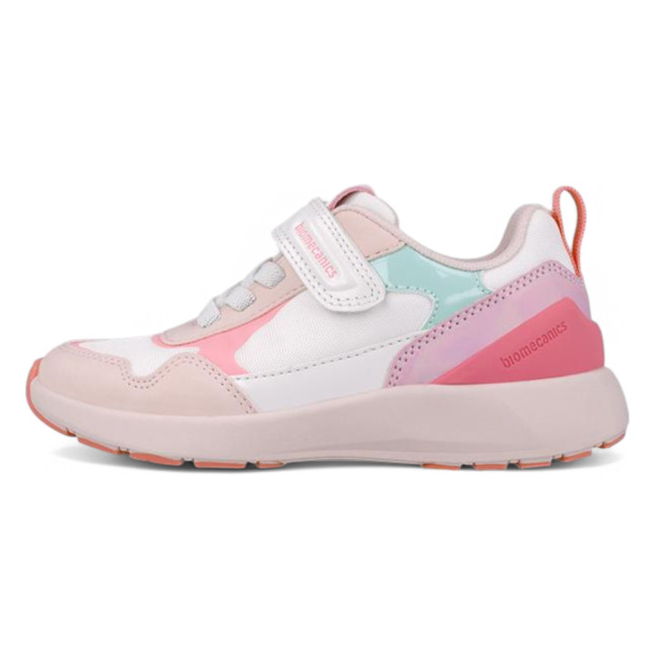 ZAPATILLAS DEPORTE BIOMECANICS DE NIñA BLANCO Y ROSA 252279C - Querol online