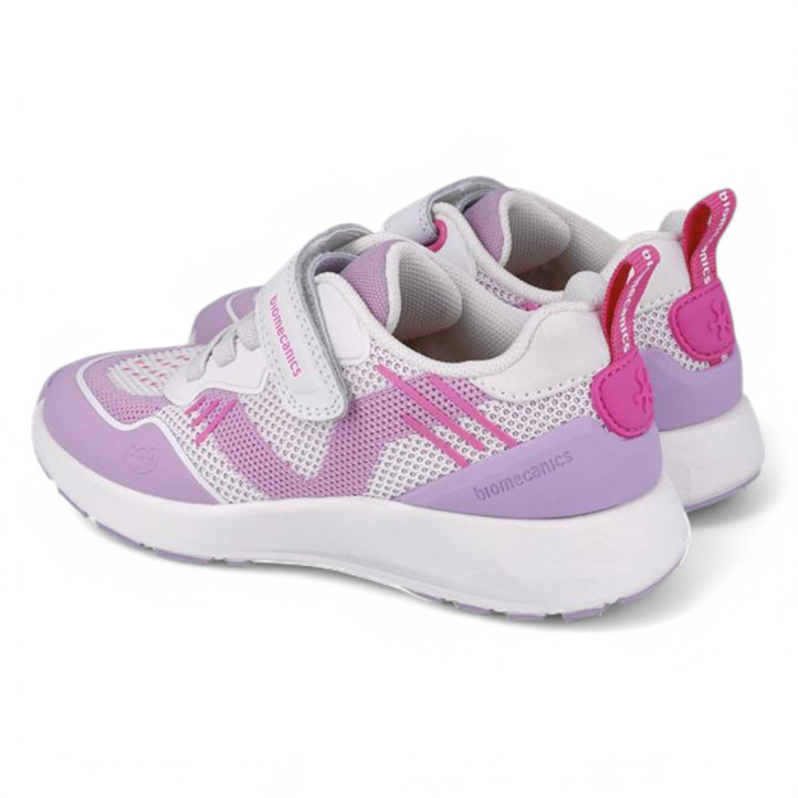 ZAPATILLAS LONA BIOMECANICS DE NIñA BLANCO Y LILA 252276B - Querol online