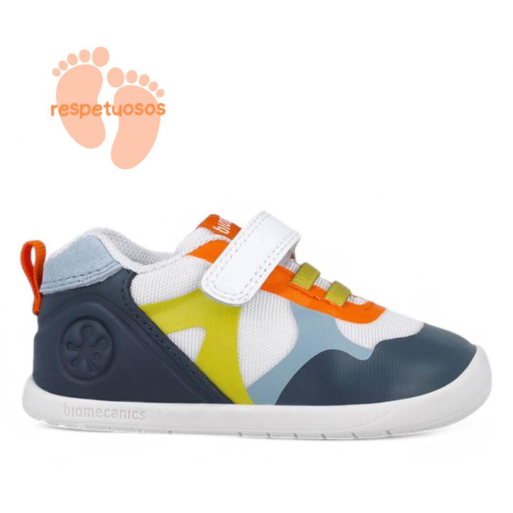 ZAPATILLAS DEPORTE BIOMECANICS DE NIñO BLANCO Y AZUL 252163A - Querol online