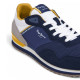 Zapatillas deportivas Pepe Jeans london muse azules con detalles amarillos y grises - Querol online