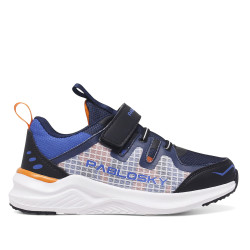 Zapatillas deporte Pablosky azules con cierre de velcro y cordón elástico - Querol online