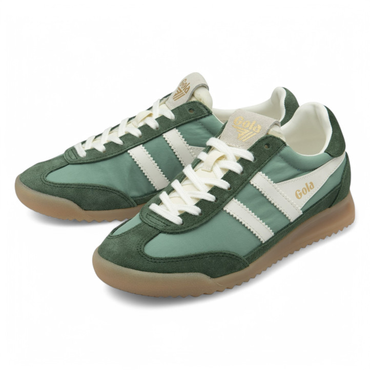 Zapatillas urban Gola firefly green mist con evergreen y off white para mujer - Querol online