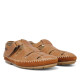 Sandàlies Baerchi marrons de pell amb tancament amb velcro i costures vistes per a home - Querol online