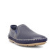 Zapatos sport Baerchi azules con dos texturas de piel para hombre - Querol online