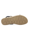 Sandalias planas Calzapies con abalorios marrones y goma posterior para mujer