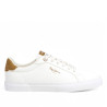 Zapatillas urban Pepe Jeans kenton max blancas con detalles marrones para mujer