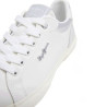 Zapatillas urban Pepe Jeans kenton court blancas con detalles plateados para mujer