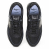 Zapatillas urban Pepe Jeans london shine negras con paneles metalizados para mujer