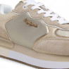 Zapatillas urban Pepe Jeans rusper shine nude efecto metalizado y panel efecto serpiente para mujer