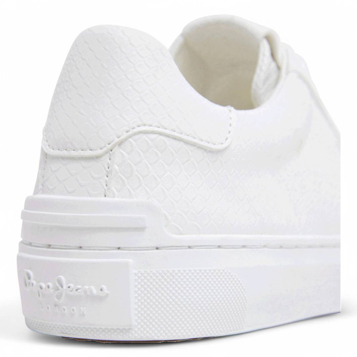 Zapatillas urban Pepe Jeans candem rump blancas efecto serpiente para mujer - Querol online