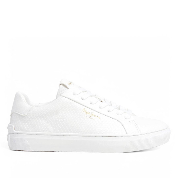 Zapatillas urban Pepe Jeans candem rump blancas efecto serpiente para mujer - Querol online