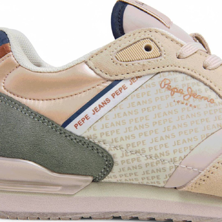 Zapatillas urban Pepe Jeans london print beige y multicolor para mujer - Querol online