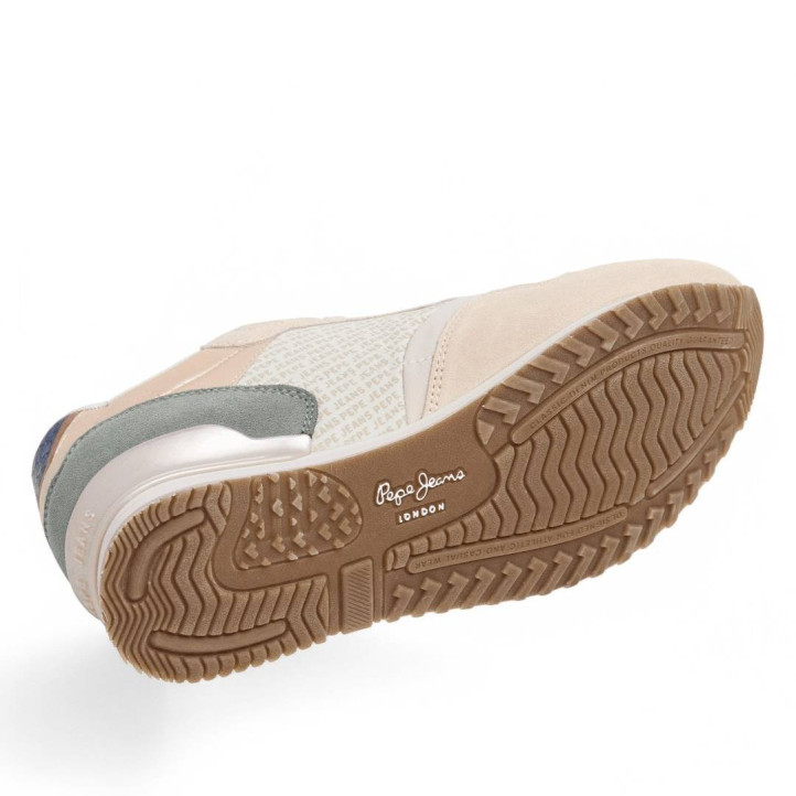 Zapatillas urban Pepe Jeans london print beige y multicolor para mujer - Querol online