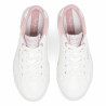 Zapatillas deporte Pepe Jeans kenton court blancas con detalles rosas y grises para niña