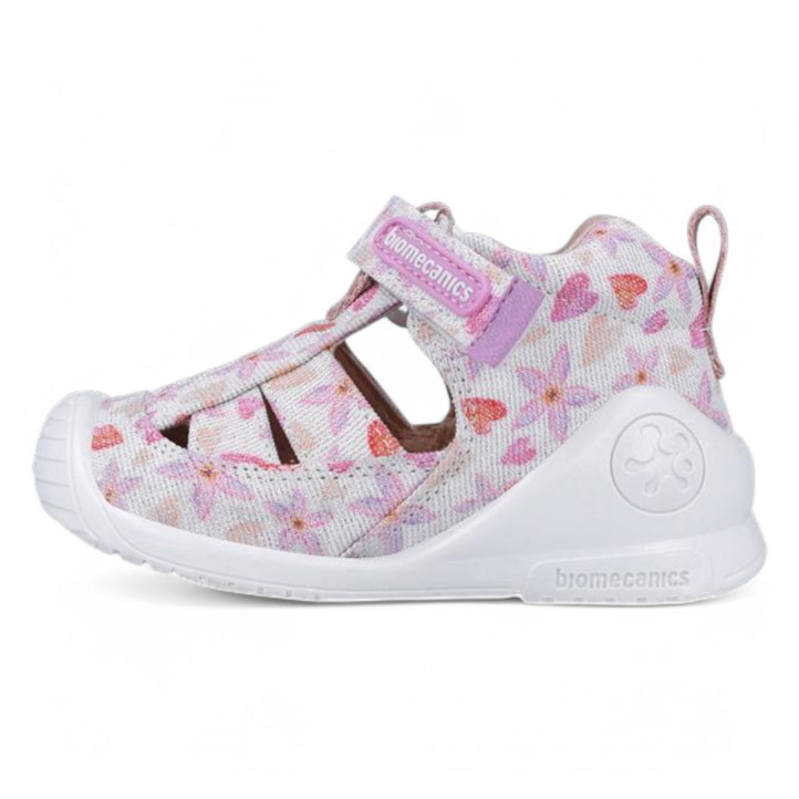 ZAPATOS BIOMECANICS DE NIñA BLANCO Y ROSA 252185B - Querol online