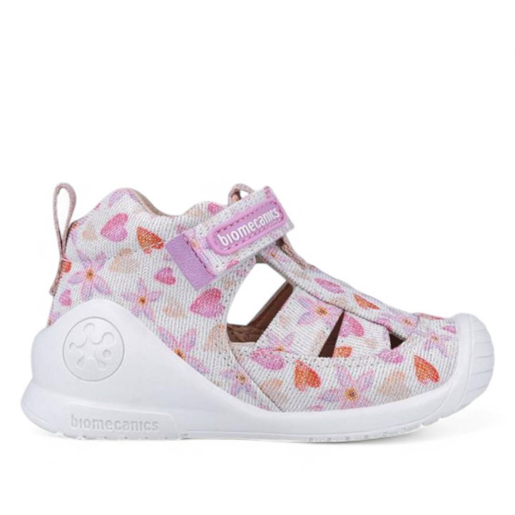 ZAPATOS BIOMECANICS DE NIñA BLANCO Y ROSA 252185B - Querol online