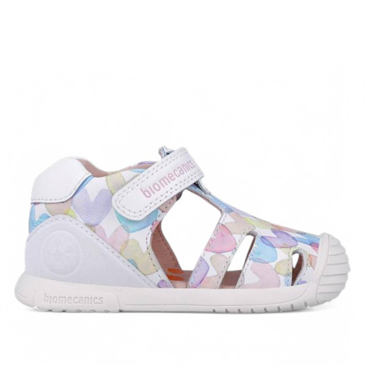 SANDALIAS BIOMECANICS DE NIñA BLANCO MULTICOLOR 252110B - Querol online