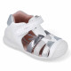 SANDALIAS BIOMECANICS DE NIñA BLANCO Y PLATA 252104B - Querol online