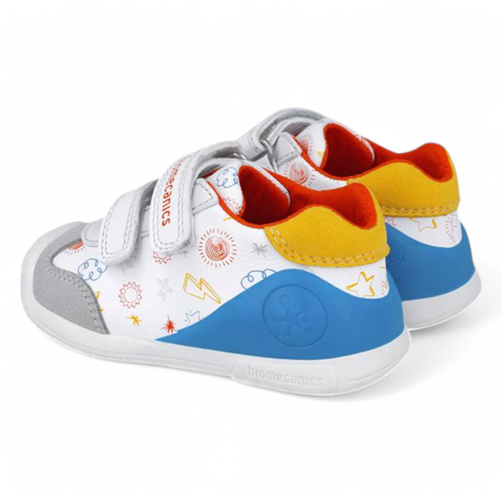 ZAPATOS BIOMECANICS DE NIñO BLANCO Y YEMA 252115C - Querol online