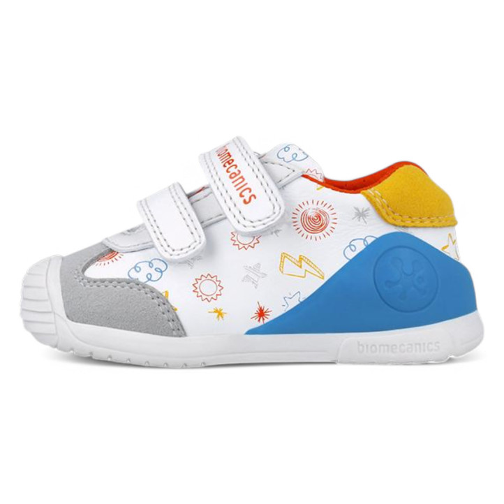 ZAPATOS BIOMECANICS DE NIñO BLANCO Y YEMA 252115C - Querol online