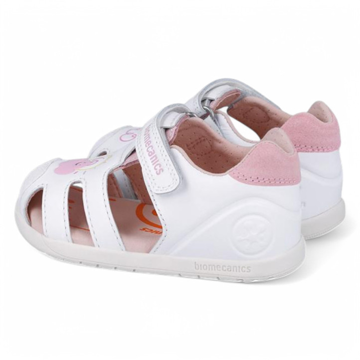 ZAPATOS BIOMECANICS DE NIñA BLANCO Y ROSA 252166D - Querol online