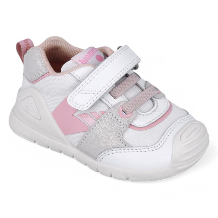 ZAPATILLAS DEPORTE BIOMECANICS DE NIñA BLACO Y ROSA 252121F - Querol online