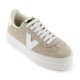 Zapatillas urban Victoria beige con rejilla y serraje barcelona ciclista - Querol online