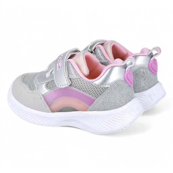 ZAPATILLAS DEPORTE GARVALIN DE NIñA PLATA 252801B - Querol online