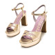 SANDALIAS DE MUJER MARIAMARE ROSETA ORO 68532 60469 - Querol online