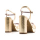 SANDALIAS DE MUJER MARIAMARE ROSETA ORO 68532 60469 - Querol online