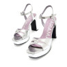 SANDALIAS DE MUJER MARIAMARE ROSETA PLATA 68532 60468