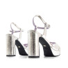 SANDALIAS DE MUJER MARIAMARE ROSETA PLATA 68532 60468