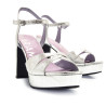 SANDALIAS DE MUJER MARIAMARE ROSETA PLATA 68532 60468