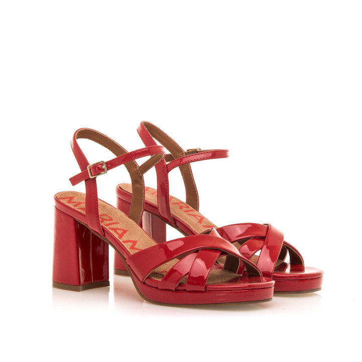 SANDALIAS DE MUJER MARIAMARE CEFALU ROJO 68647 60520 - Querol online