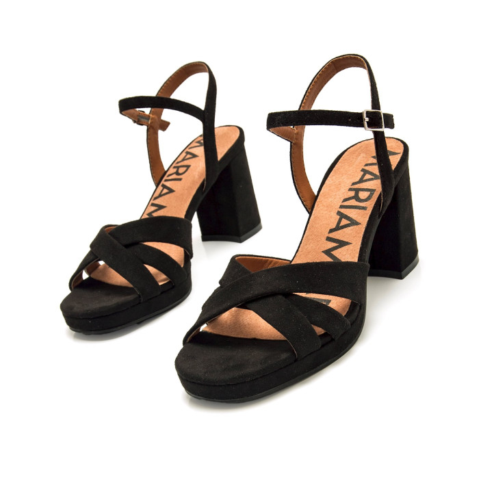 SANDALIAS DE MUJER MARIAMARE CEFALU NEGRO 68647 60521 - Querol online