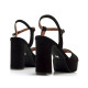 SANDALIAS DE MUJER MARIAMARE ROSETA NEGRO 68529 60464 - Querol online