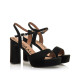 SANDALIAS DE MUJER MARIAMARE ROSETA NEGRO 68529 60464 - Querol online