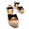 Sandalias plataformas Mustang amelie negras con tiras cruzadas y pulsera en el tobillo