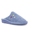 Zapatillas casa BEREVERE azules con estrellas de colores y cuña