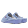 Zapatillas casa BEREVERE azules con estrellas de colores y cuña