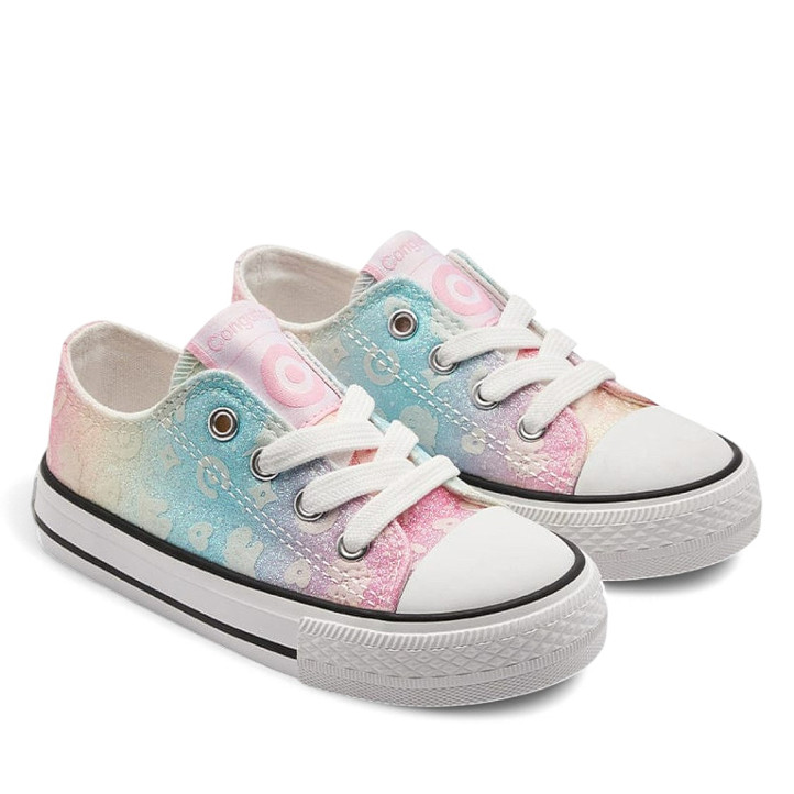 Zapatillas lona Conguitos multicolor con dibujos de unicornio y fluorescentes en la oscuridad - Querol online