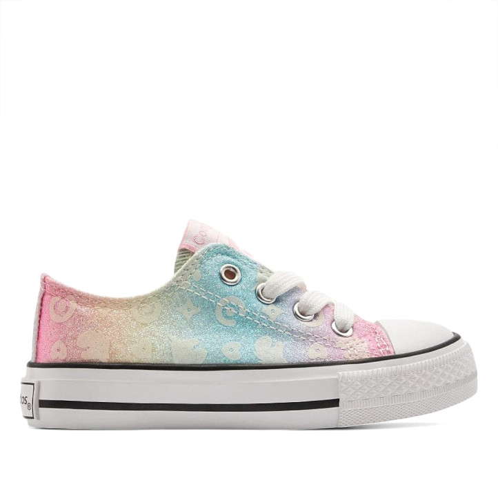 Zapatillas lona Conguitos multicolor con dibujos de unicornio y fluorescentes en la oscuridad - Querol online