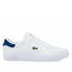 Zapatillas deportivas Lacoste powercourt 125 blancas con detalles azules - Querol online