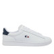 Zapatillas deportivas Lacoste carnaby set 224 blancas con detalles azules - Querol online