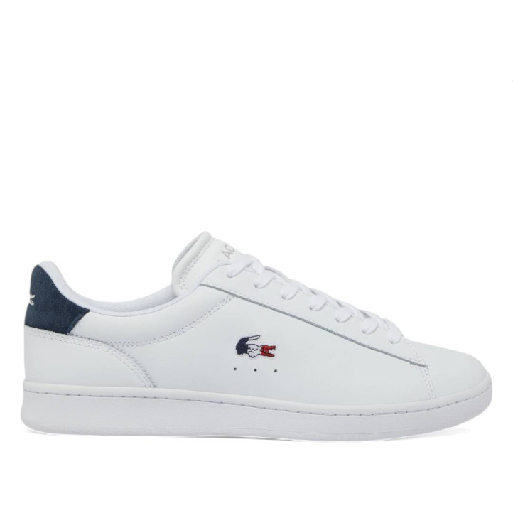 Sabatilles esportives Lacoste carnaby set 224 blanques amb detalls blaus - Querol online