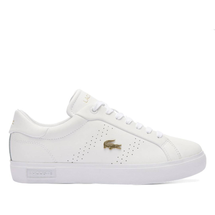 Sabatilles urban Lacoste powercourt 2.0 blanques amb logo daurat - Querol online